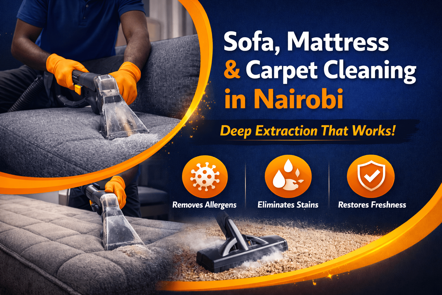 Sofa, Mattress and Carpet Cleaning in Nairobi